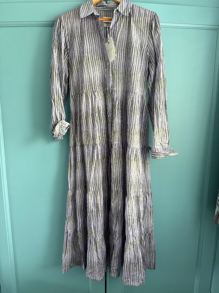 BNWT The Lazy Poet KAIA SEAGRASS & WAVES Beach Dress Small
