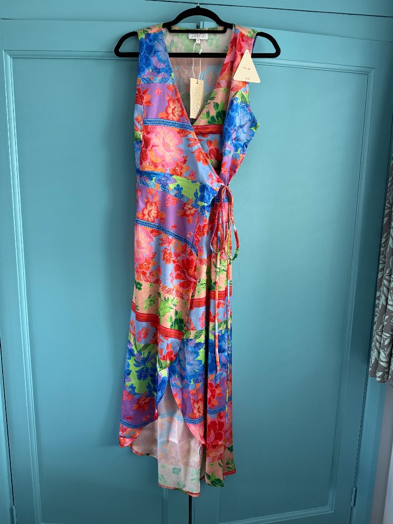 Dancing Leopard Floral Harmony Wrap Dress Size 10 BNWT