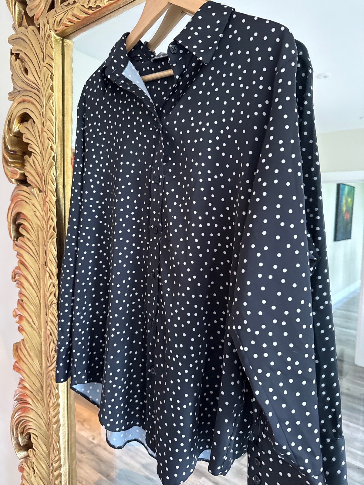 Primark polka dot shirt size L