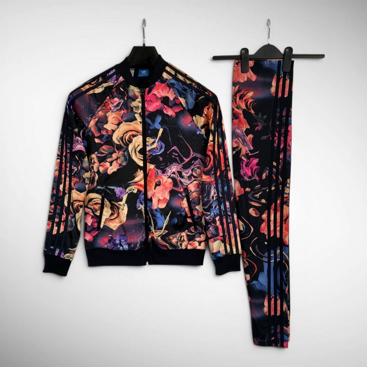 adidas Originals Firebird Floral Rose Tracksuit Jacket & Leggings Set Trefoil S