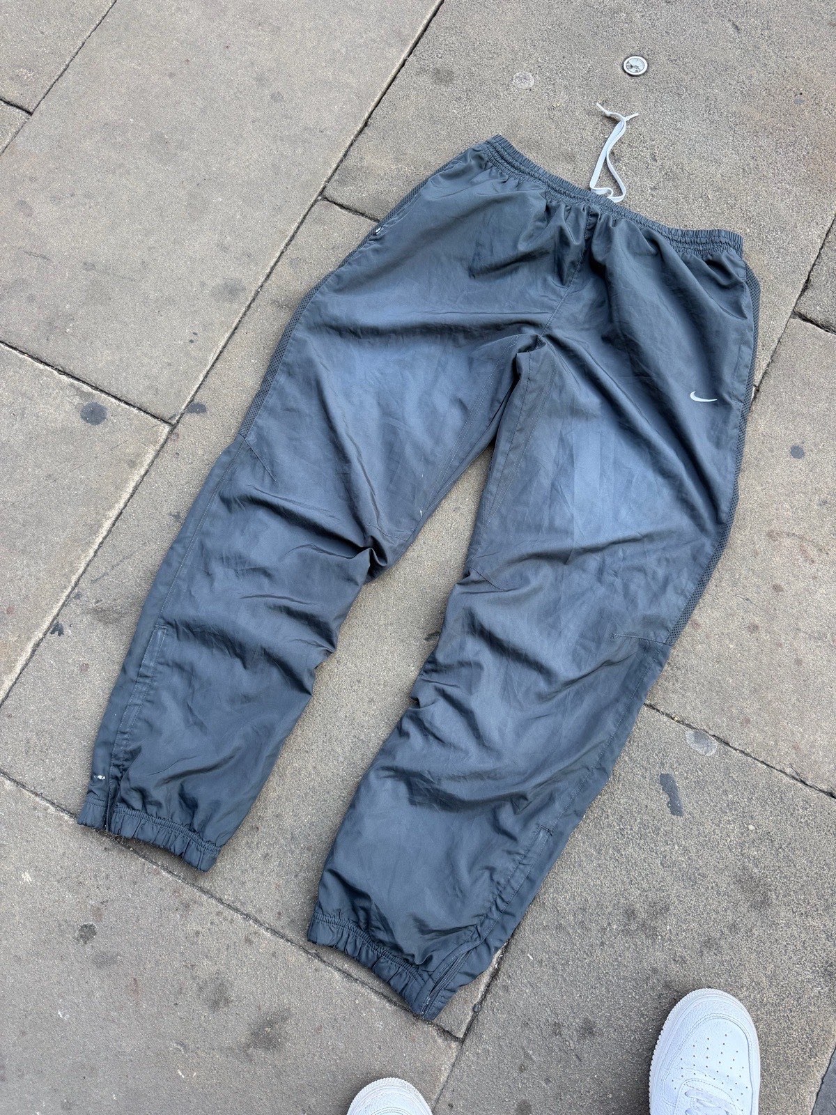 Vintage Nike Grey Track Pants / Shell Bottoms