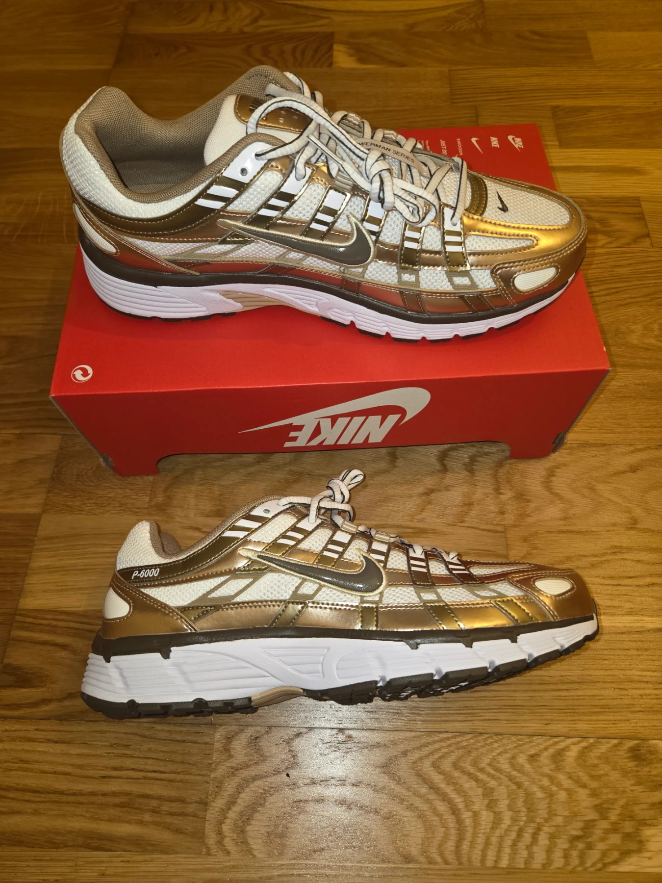 Nike P-6000 Sail Dark Hazel Linen Womens UK 9.5 US 12 IO3496-104 RRP £109.99
