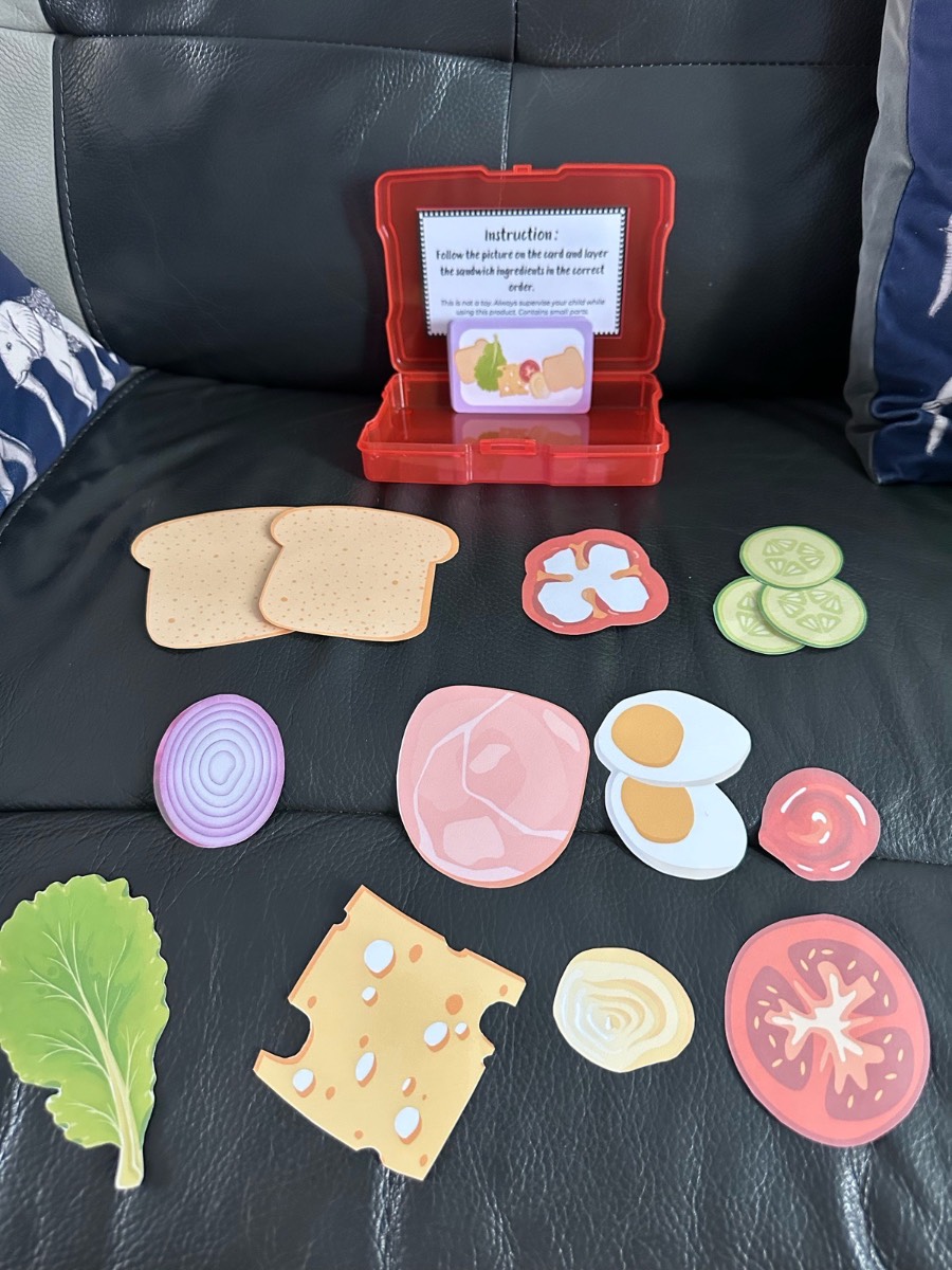Build a sandwich sequencing educational activity