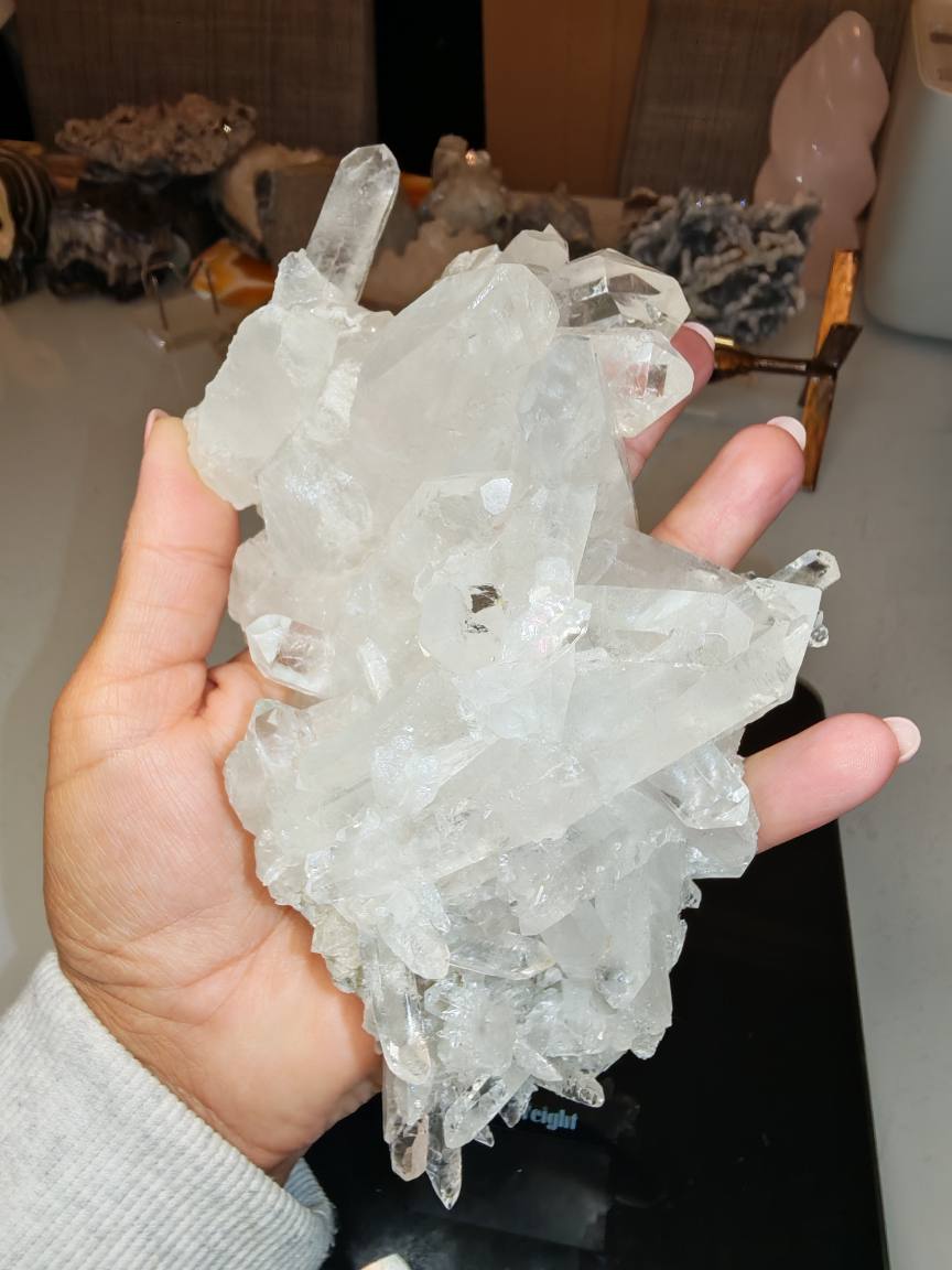 Lemurium quartz raw crystal cluster