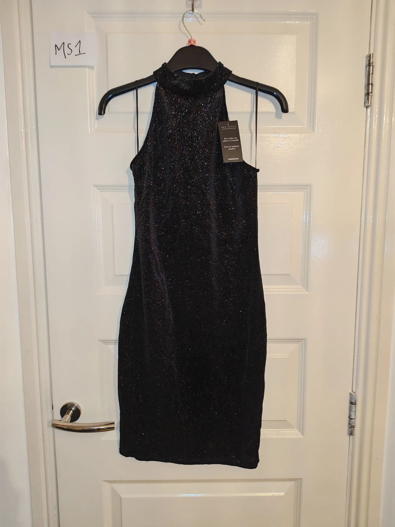 New look woman's little black sparkle dress size 10