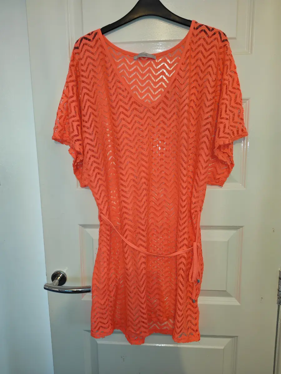 George woman's neon pink beach cover up size small