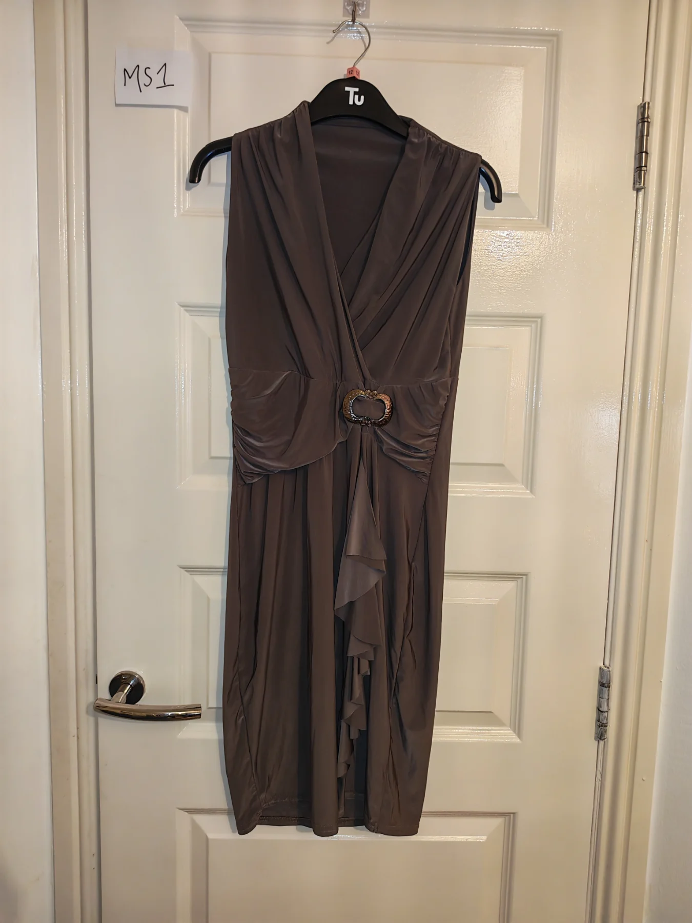 Fabrique en France woman khaki bronze classic dress