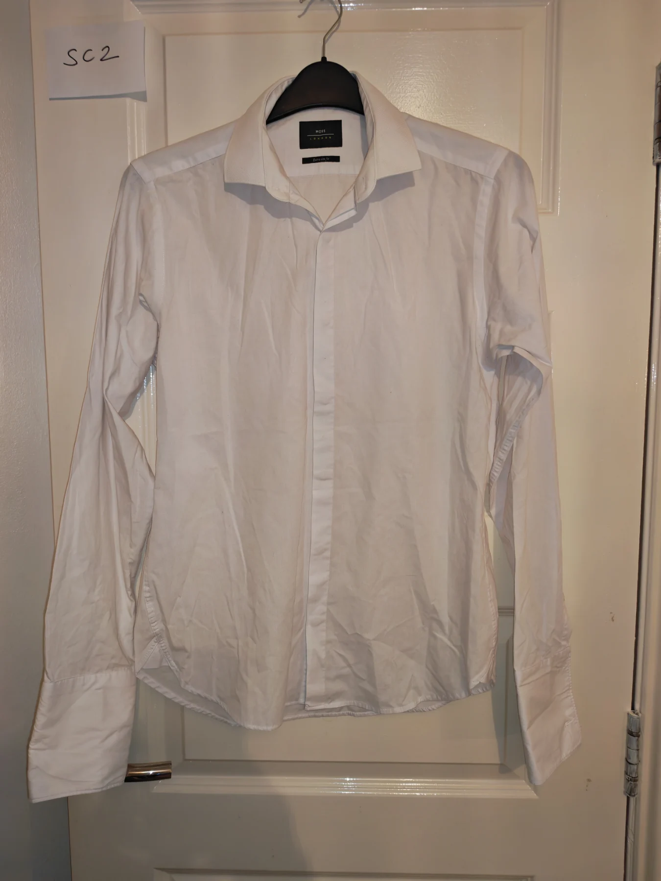 Moss London men's formal cufflink shirt size