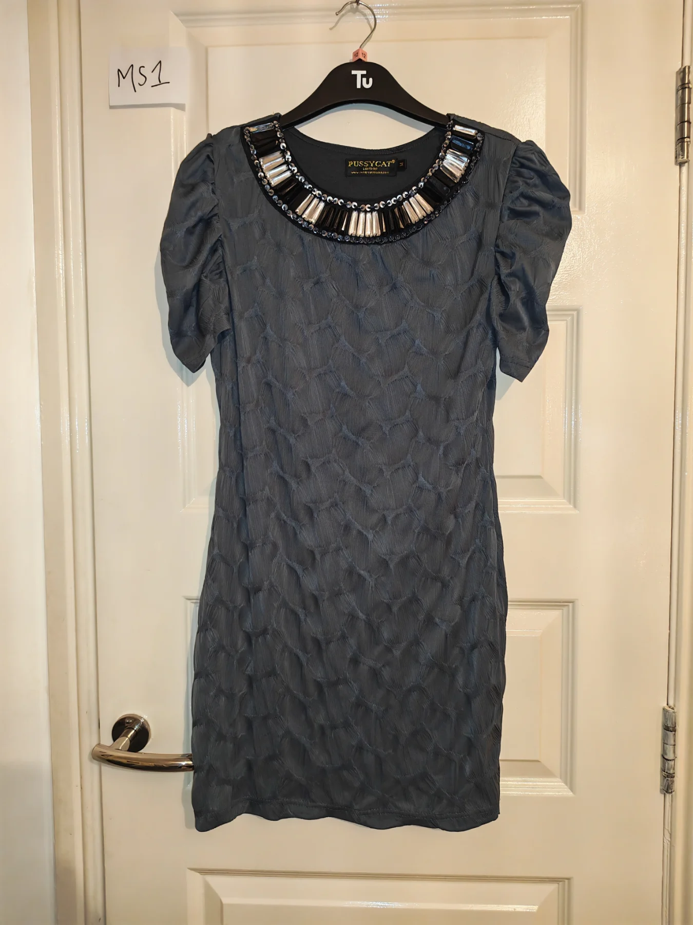 Pussycat London woman's size medium mini dress with short sleeves