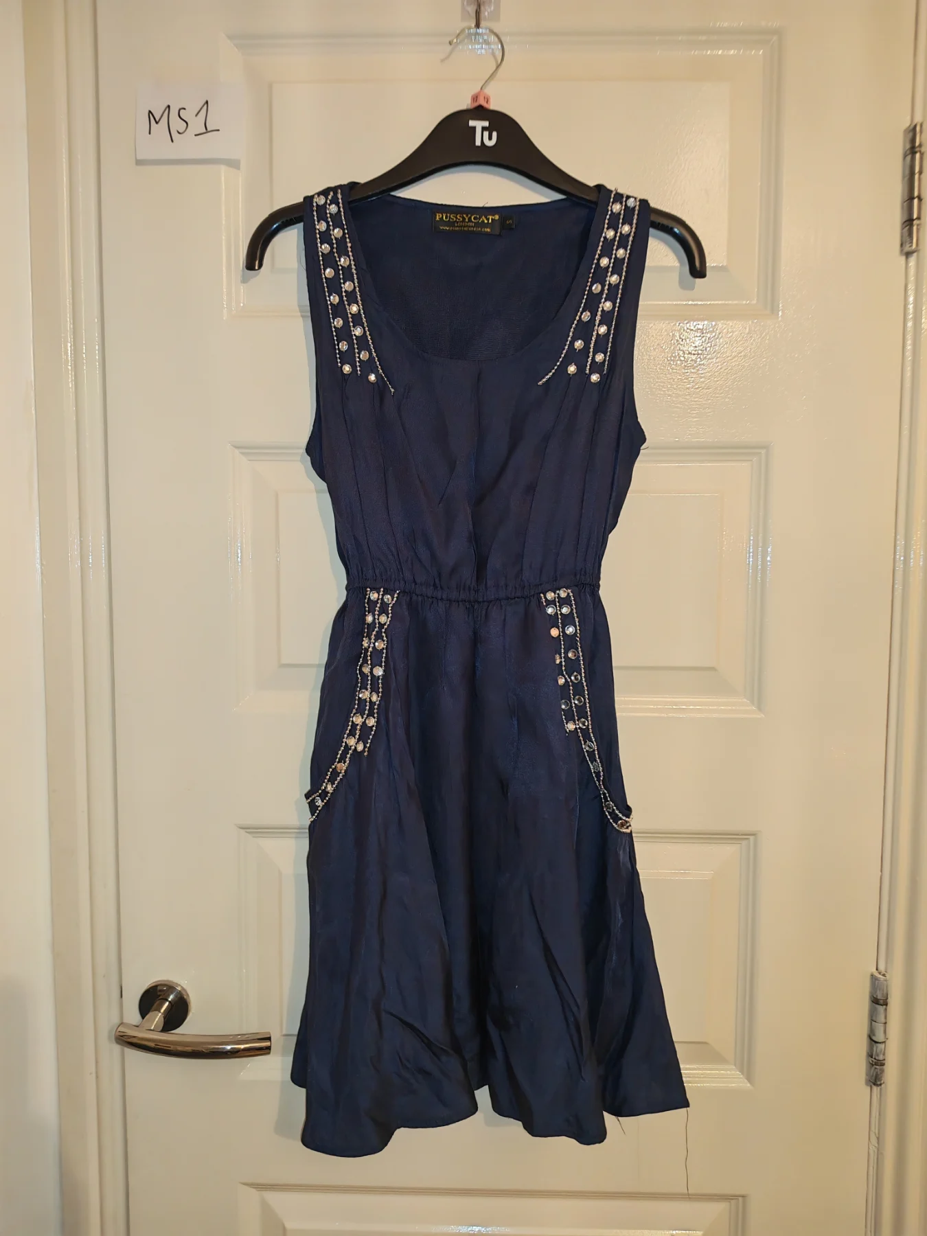 Pussycat London woman's size small skater style dress with pockets