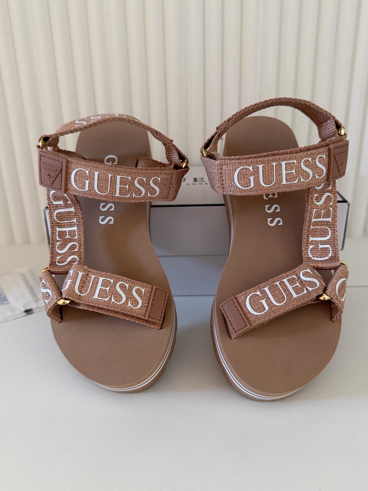 GUESS Women's Avin Wedge Sandals