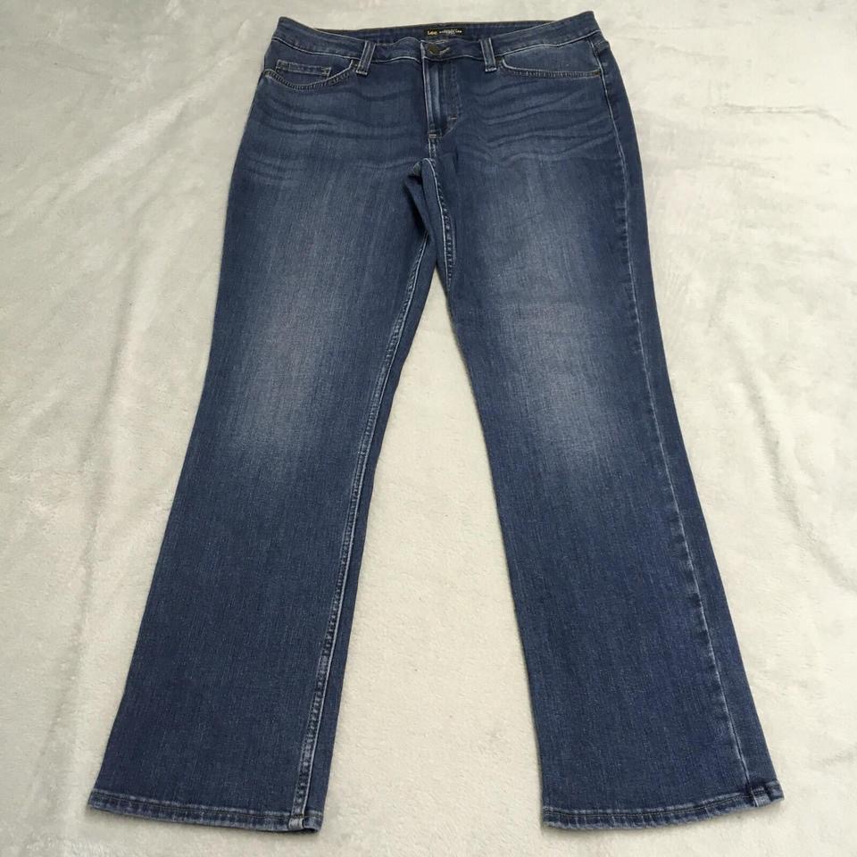 Lee Jeans Womens 34x30 Blue Denim Legendary Regular Straight Mid Rise W34 L30