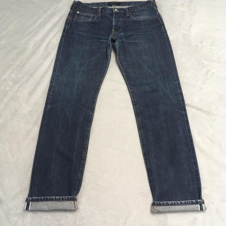 Paul Smith Selvedge Jeans Mens 32x32 Red Line Blue Denim Slim Straight Premium