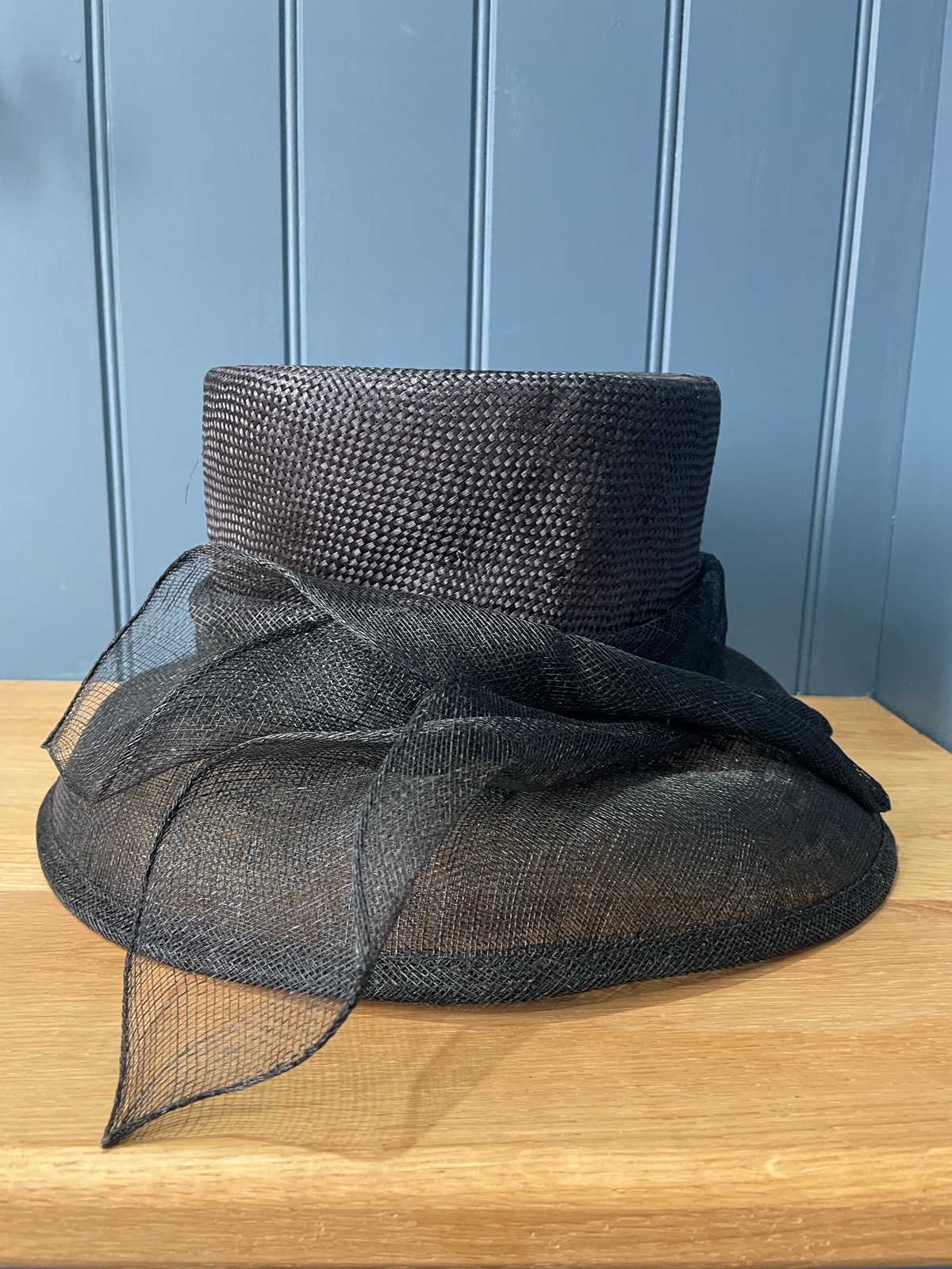 Vintage St Michael at Marks & Spencer black straw occasion hat