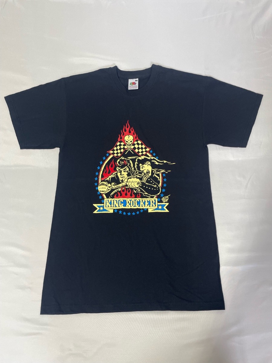 Black King Rocker Print Steampunk Rock T Shirt Fruit Of The Loom Size Small