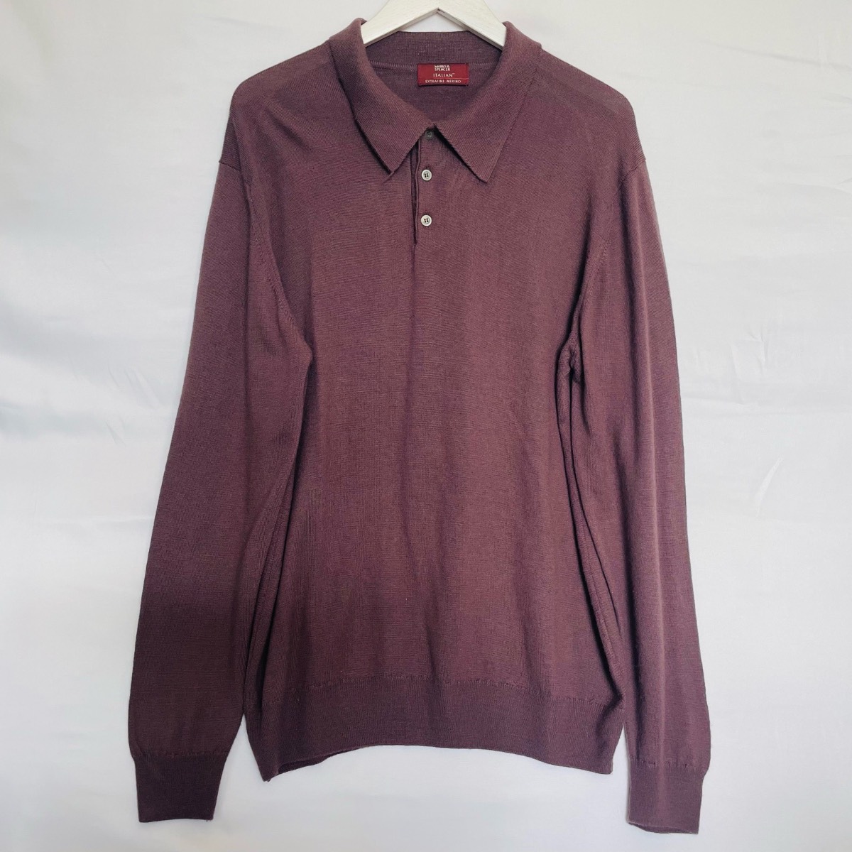 Marks & Spencer Italian Extra Fine Merino Wool Jumper ‘mauve’ Size Large