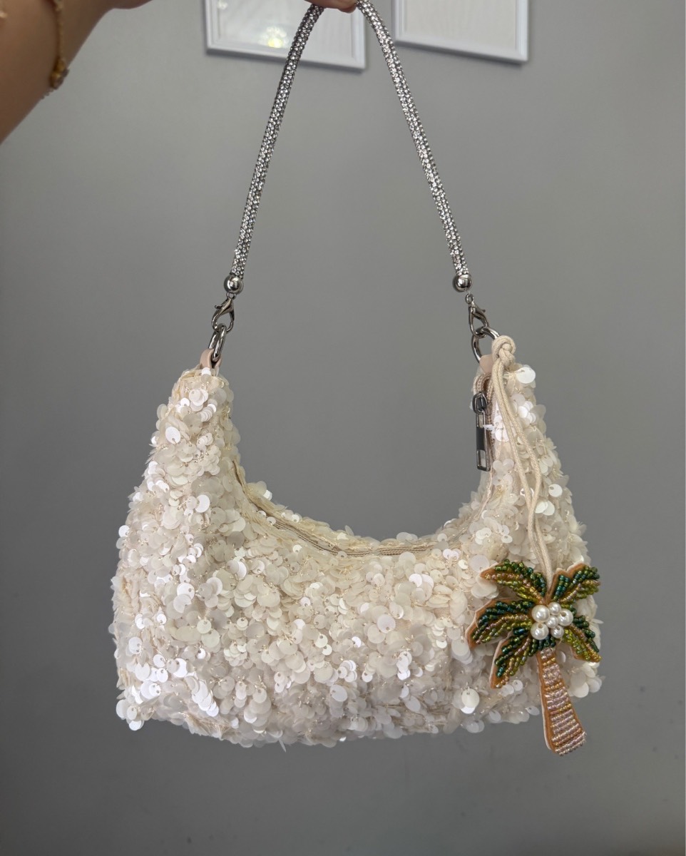 Women’s summer sequin statement holiday bag