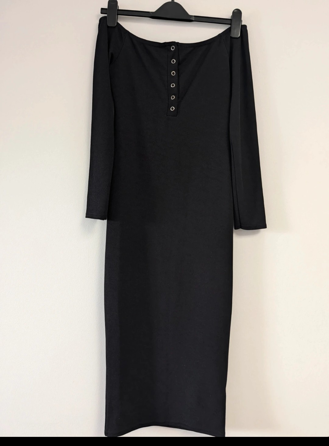 I Saw It First off the shoulder black dress UK 10