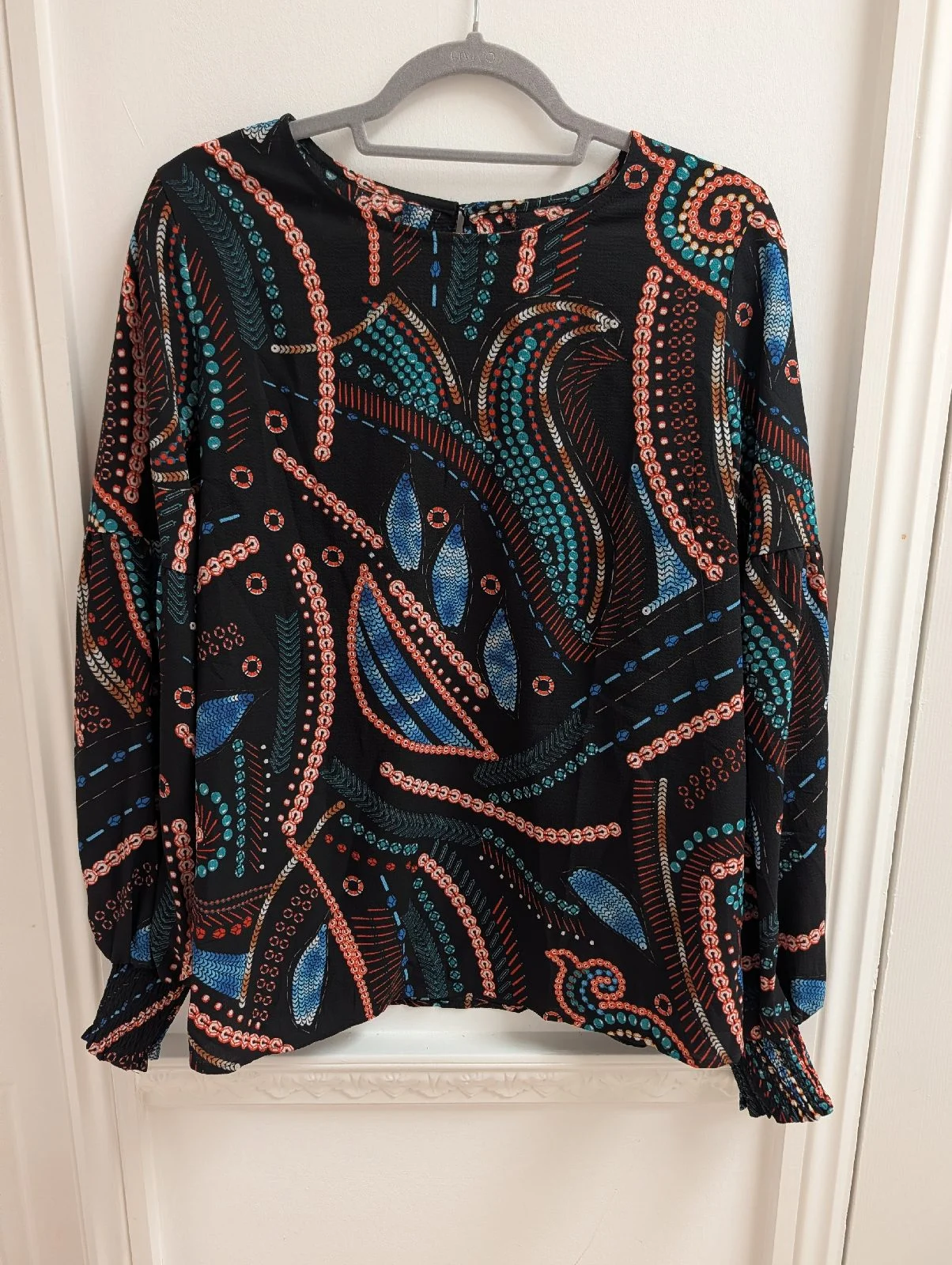 Multicoloured print blouse size medium