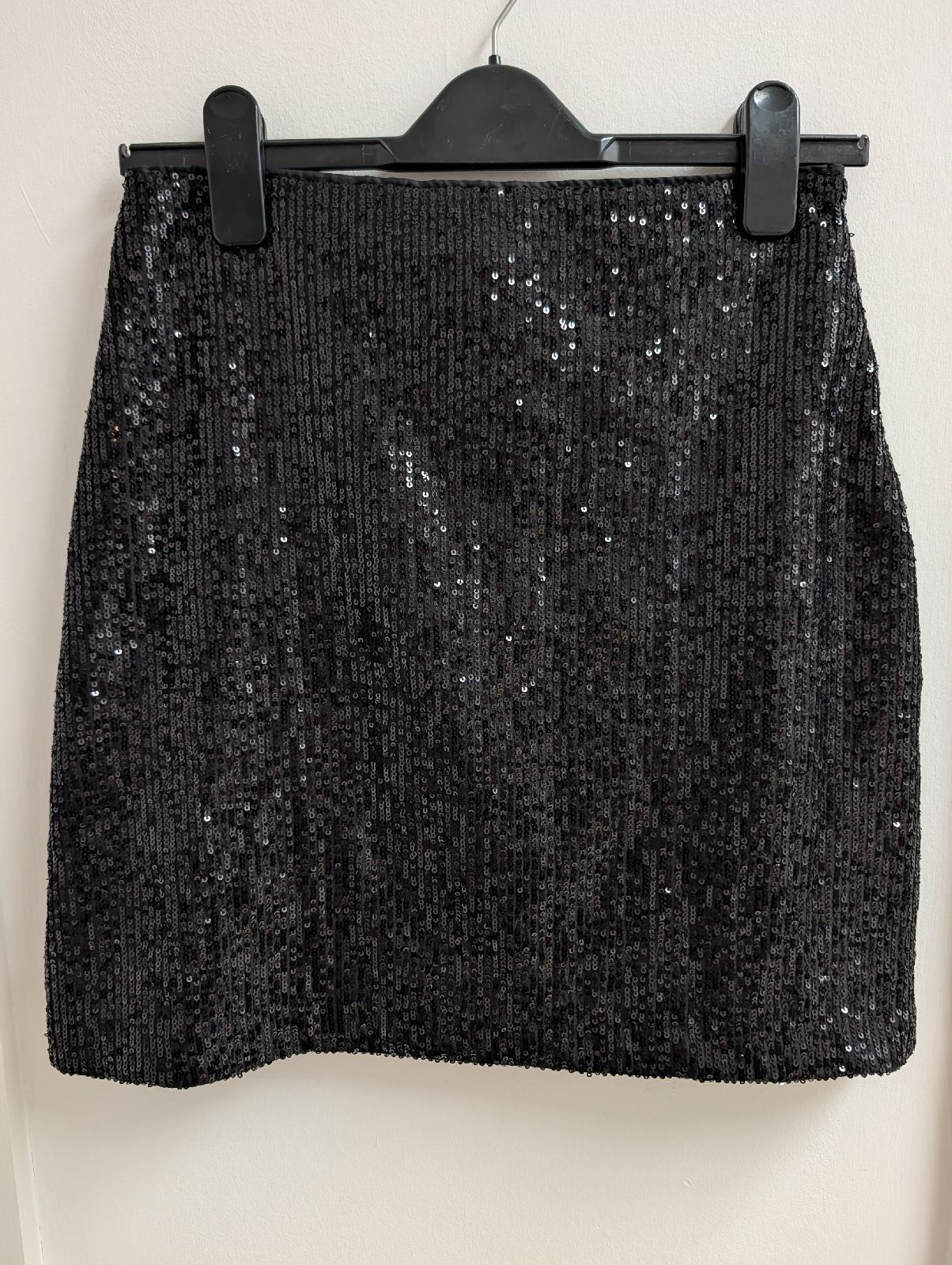F&F black sequin skirt UK 8.