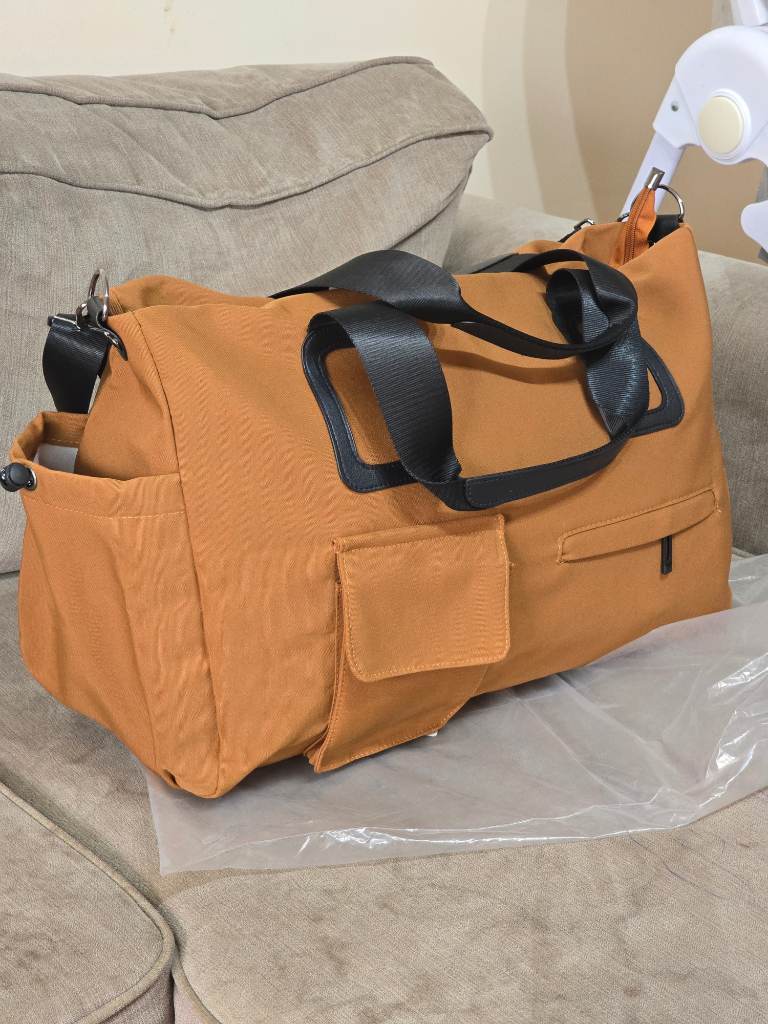 Brown Stylish Casual Large Capacity Oxford-Cloth Women's Tote Bag With Wet Separation