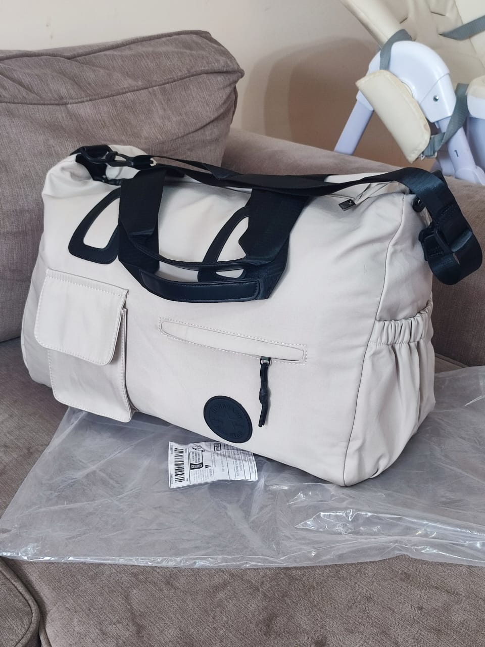 Beige Stylish Casual Large Capacity Oxford-Cloth Women's Travel Tote Bag
