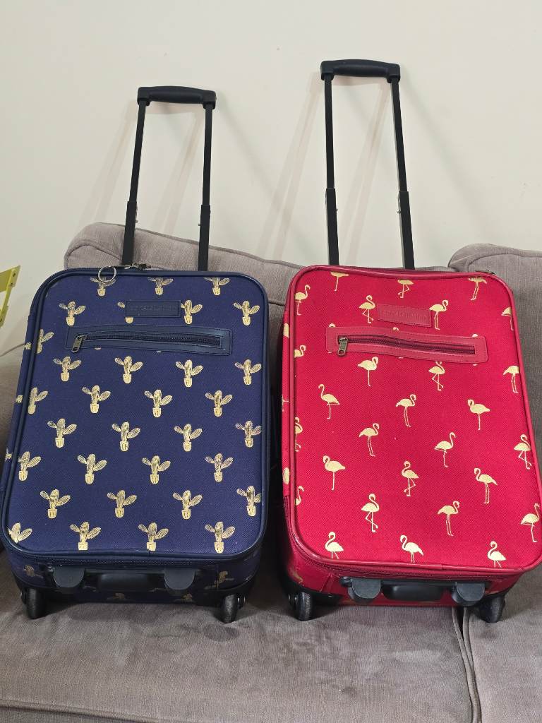 2 CONSTELLATION Cabin Suitcase Luggages, With Flamingo Print