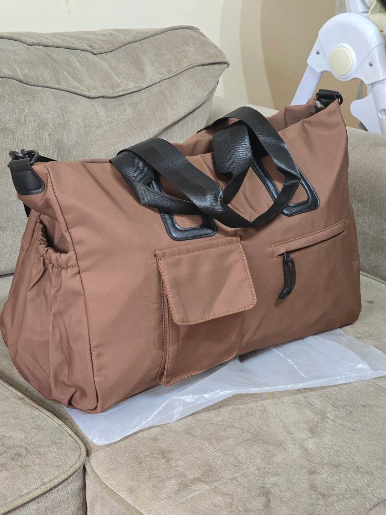 Dark Stylish Casual Large Capacity Oxford-Cloth Women's Travel Tote Gym Bag