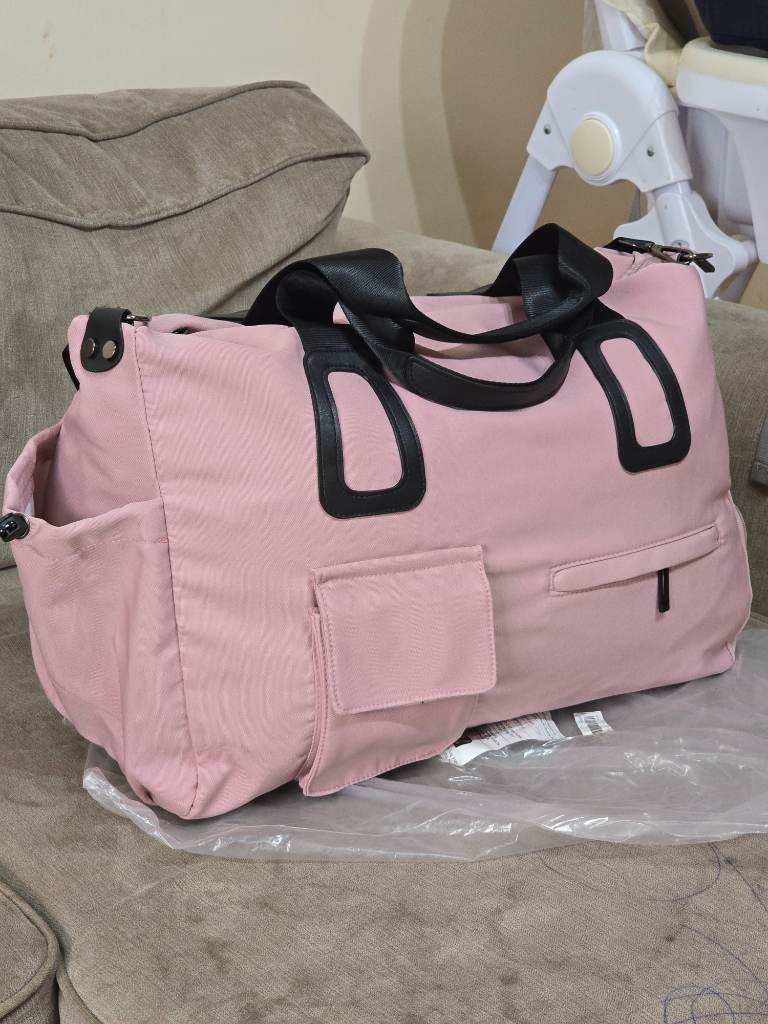 Pink Stylish Casual Large Capacity Oxford-Cloth Women's Tote Bag, With Independent Shoe Compartment
