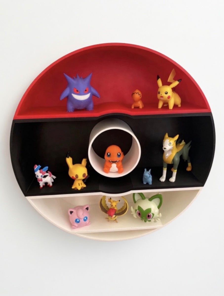 Pokémon figure shelf