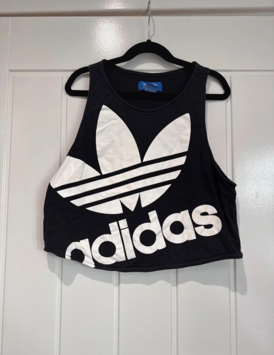 Adidas crop Gym/ running top.