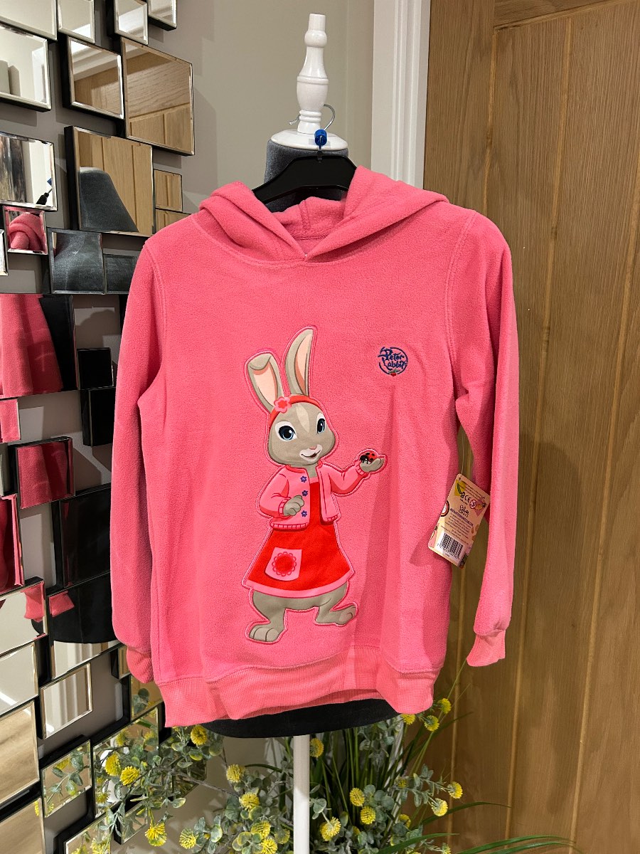 BNWT Quality Child’s Lily Bobtail Pink fleece hoodie - age 6
