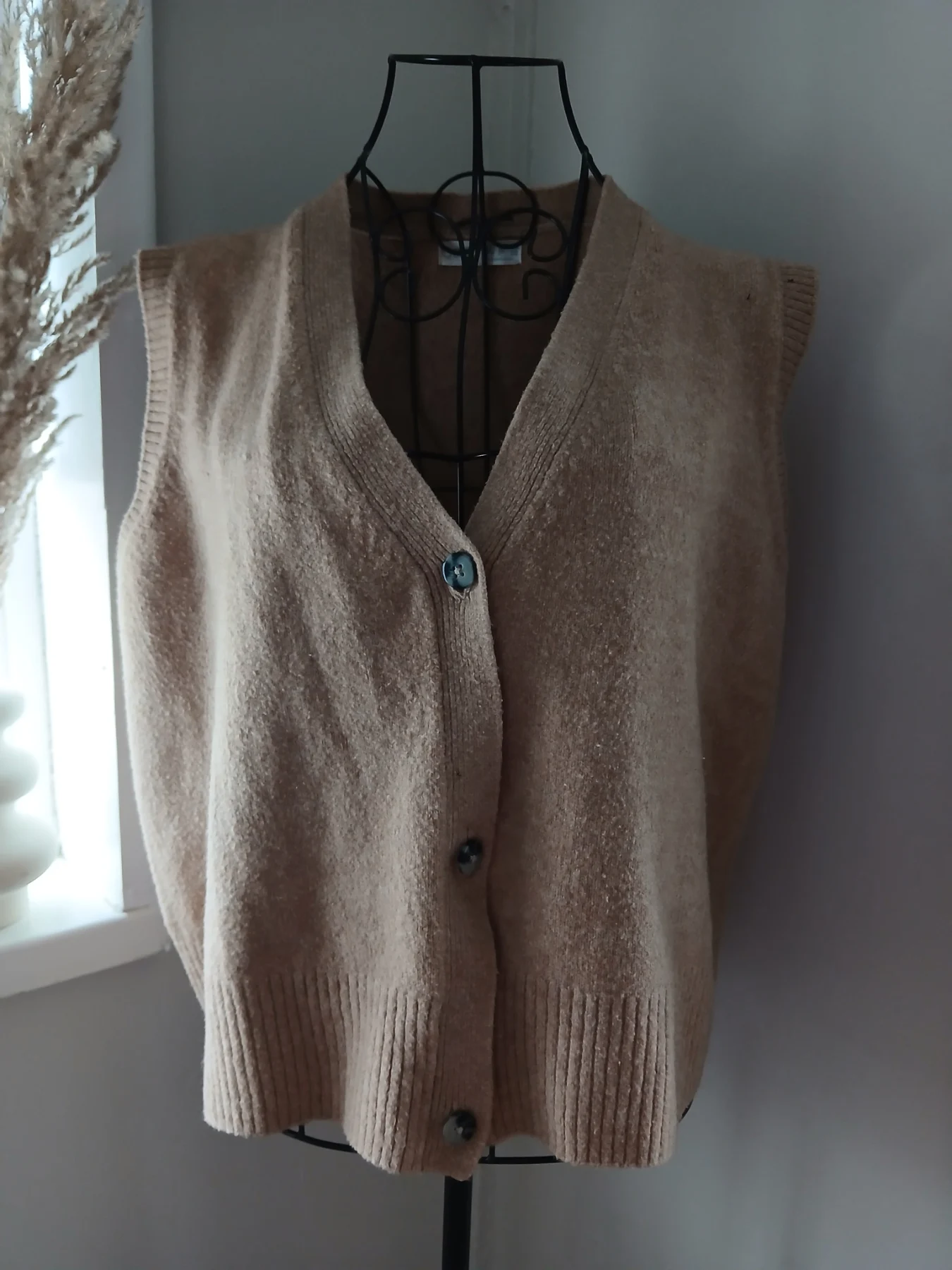 Primark Camel Knit Button-Through Vest | Size XL | Excellent Condition