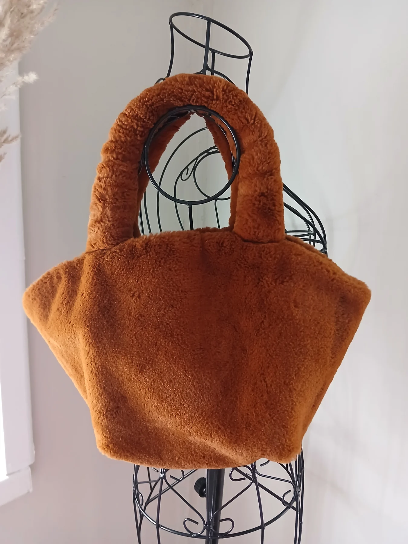 Zara Brown Faux Fur Tote Bag | Soft Fluffy Handbag | Autumn/Winter
