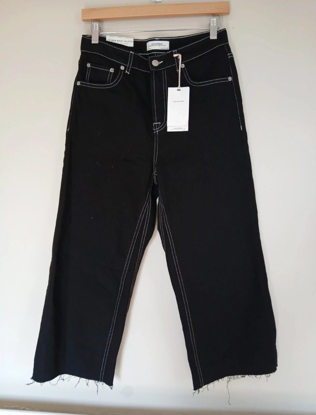 Zara High Waist Culottes | BNWT | Contrast Stitch | Wide Leg  | UK 10