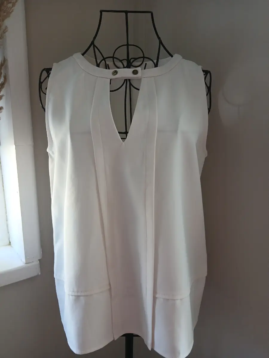 Zara Basic White Sleeveless Blouse | Size S | Smart Casual Top