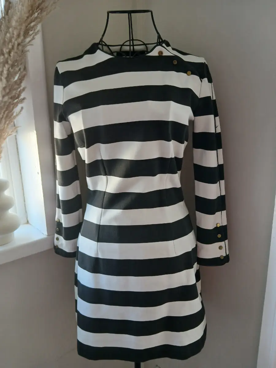Black & White Striped Dress | Black & White | Size S | Zara