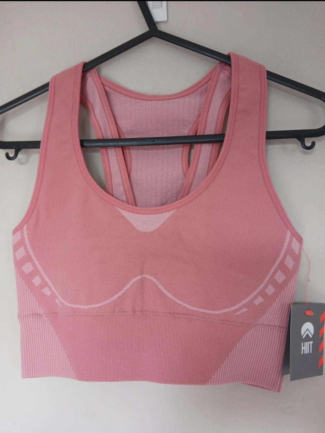 HIIT Pink Seamless Sports Bra Pink Gym Crop Top | Size S | BNWT