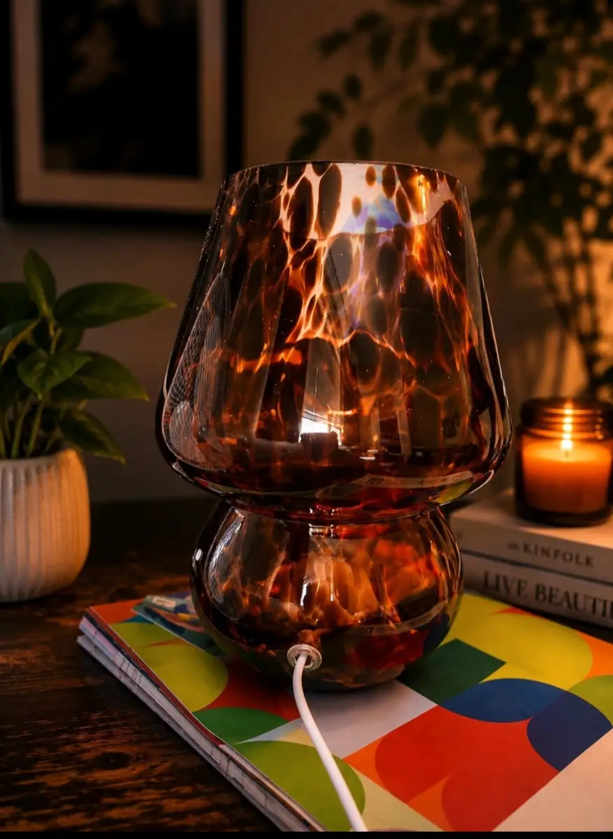 Mushroom style stylish devor lamp brown pattern stylish home decor
