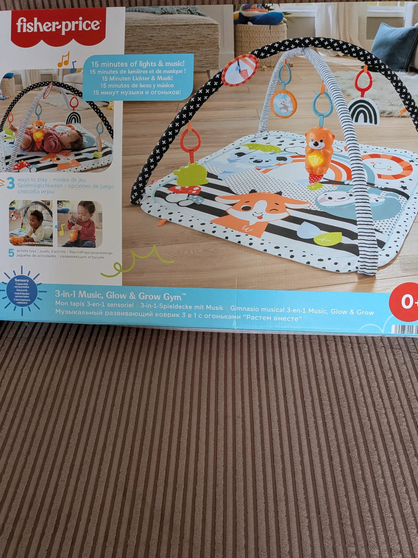 Fisher Price 3 in 1 music glow and grow gym