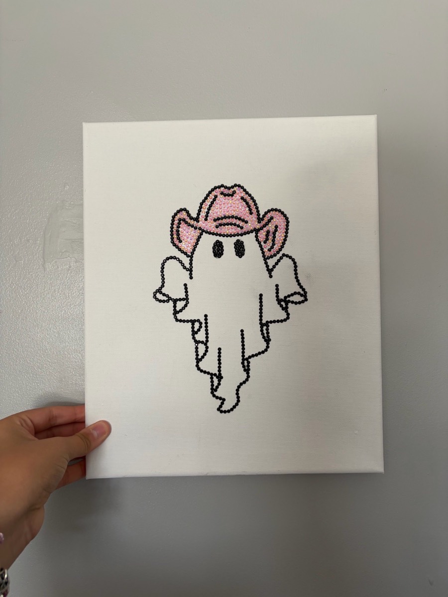 White ghost diamond canvas