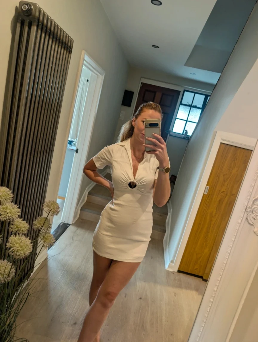 Zara white dress