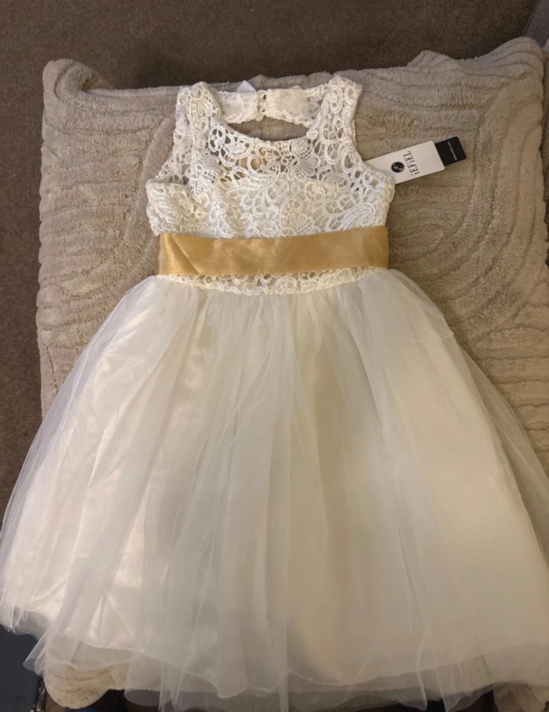 Ivory Flower girl dress/ communion/ baptism