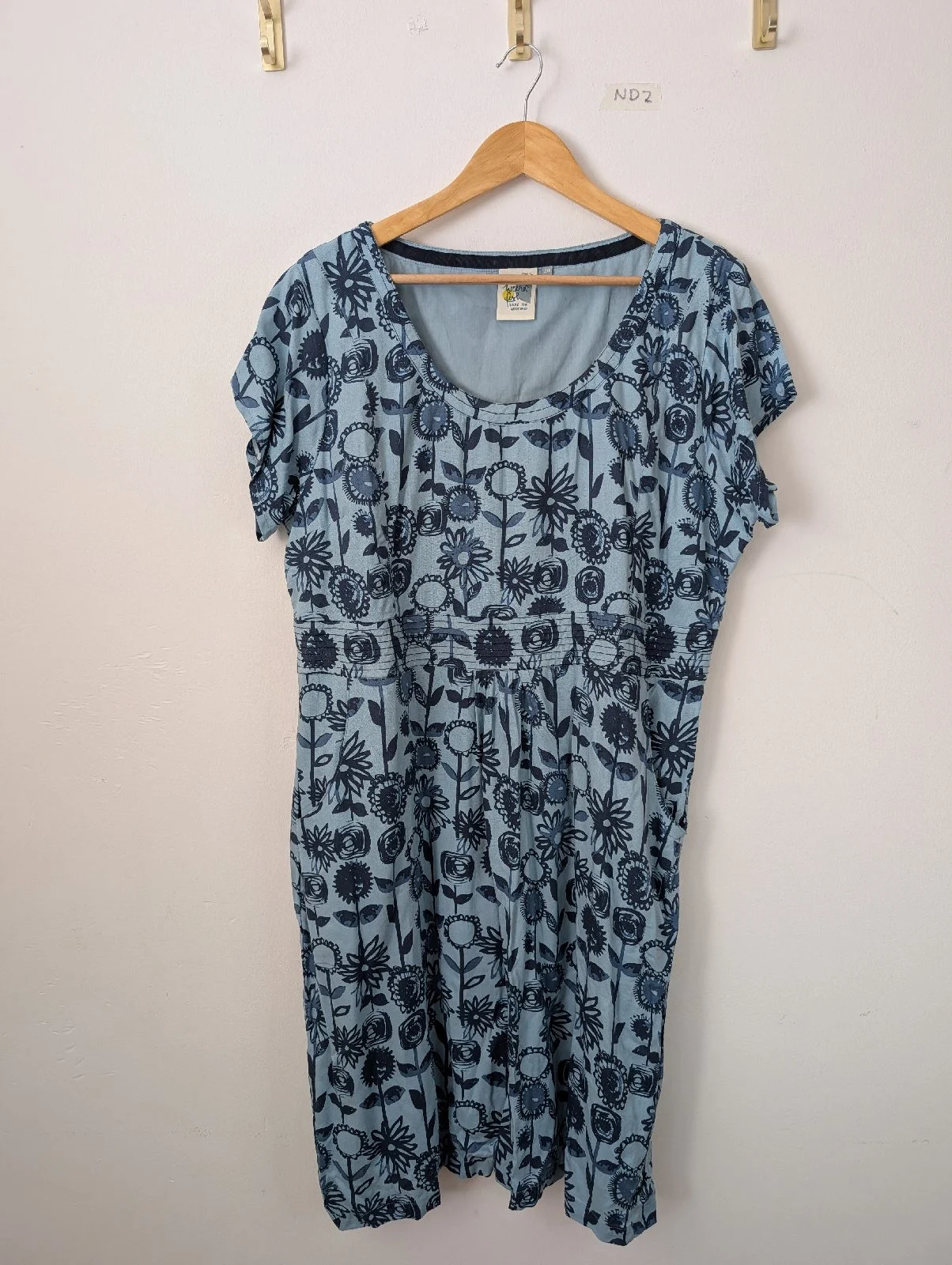 Weird Fish Blue Floral Print Dress – Size 20