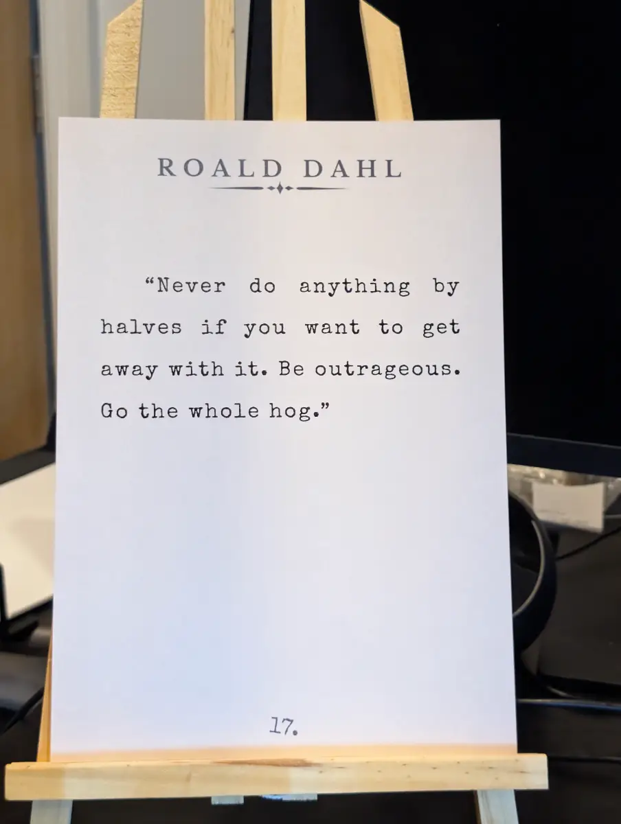 Roald Dahl Inspirational Quote A4 Wall Print | Book Lover Gift