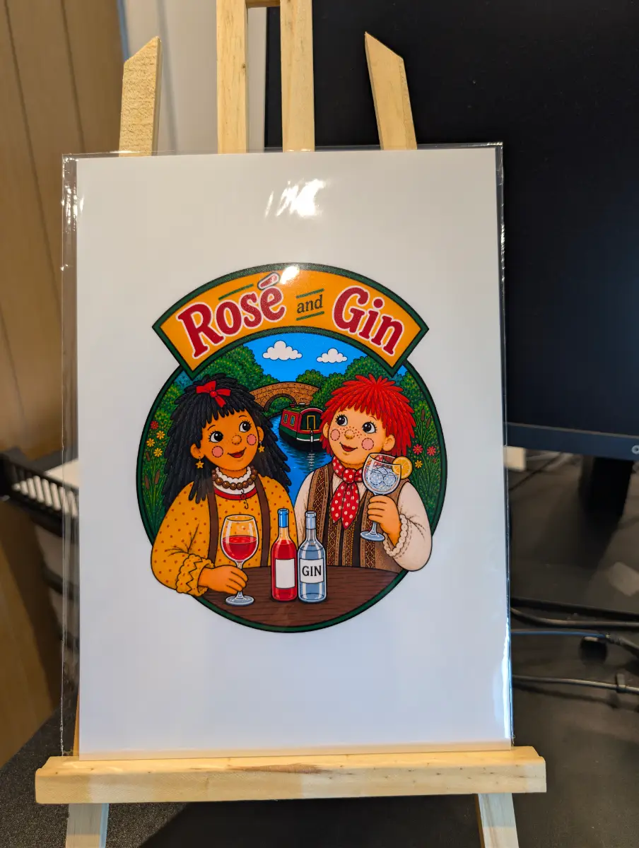 Rosie and Jim retro vintage A4 print wall decor