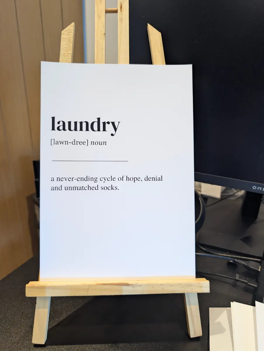A4 Funny Laundry Definition Print | Utility Room Wall Art | Laundry Room Decor | Minimalist Home Pos