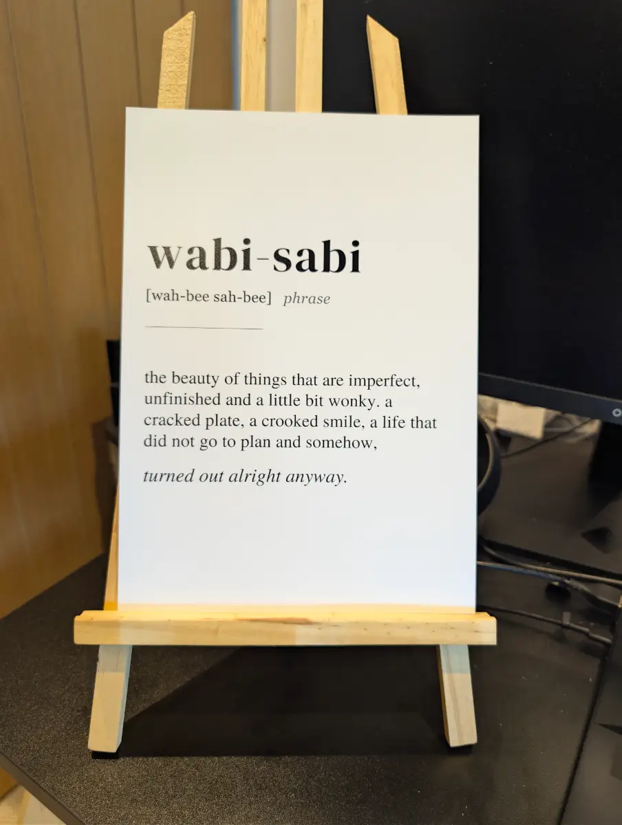 A4 Wabi-Sabi Definition Print | Japanese Philosophy Wall Art | Japandi Home Decor | Minimalist