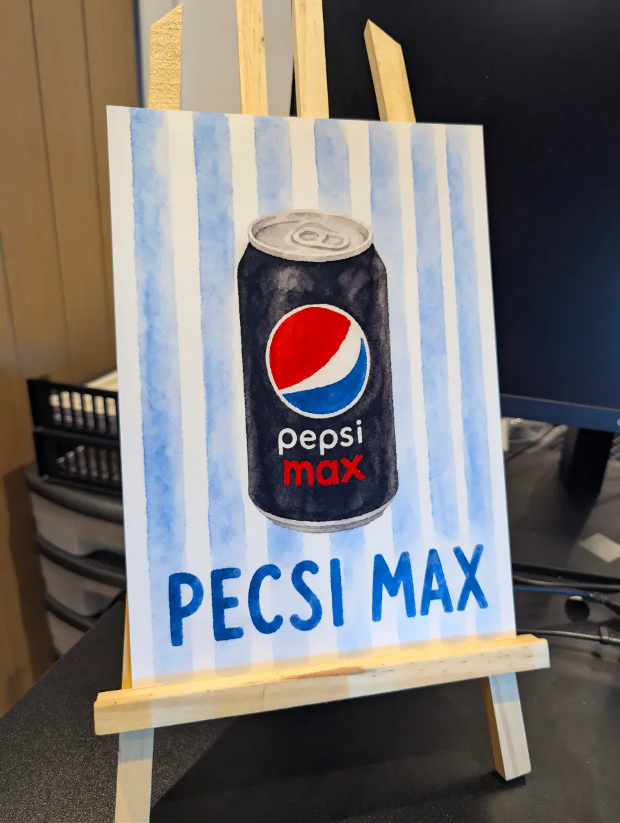 Pecsi Max / Pepsi Max Funny Nursery Print | Watercolour A4 Wall Art - Toddler Mispronunciation