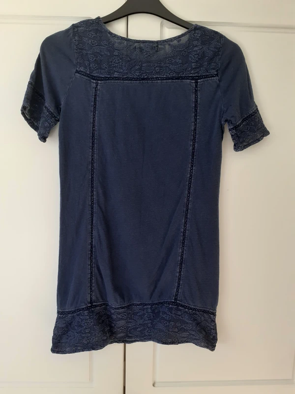 White Stuff Navy lace detail tunic dress top